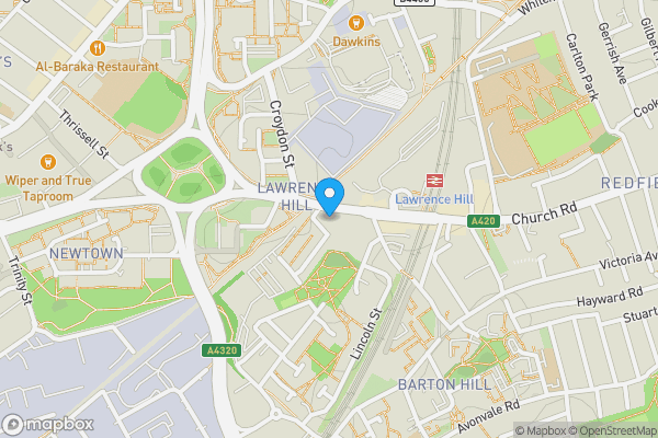 Map location for Flat 1 Tempera, 152 Lawrence Hill, Bristol, Avon, BS5 0DN