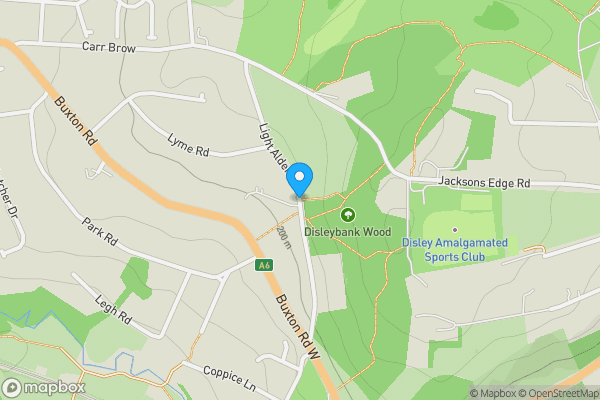 Map location for Disleybank Wood, Light Alders Lane, Disley, SK12