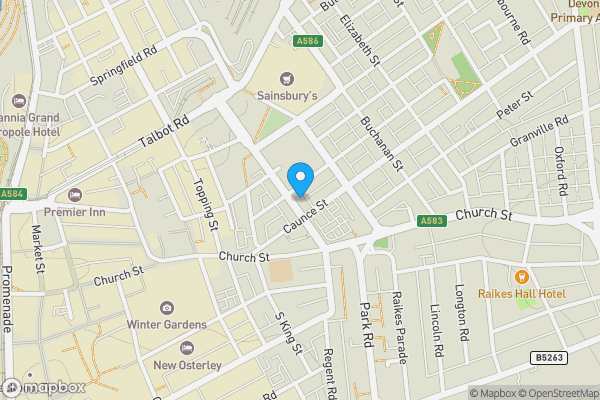 Map location for Flat 1, 29-31 Cookson Street, Blackpool FY1 3EA