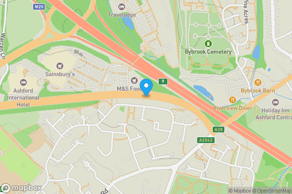 Map location for Land on the South Side of Simone Weil Avenue, Ashford, TN24 8QR