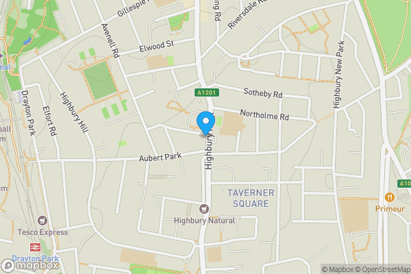 Map location for 73 Highbury Park, Highbury, London, N5 1UA