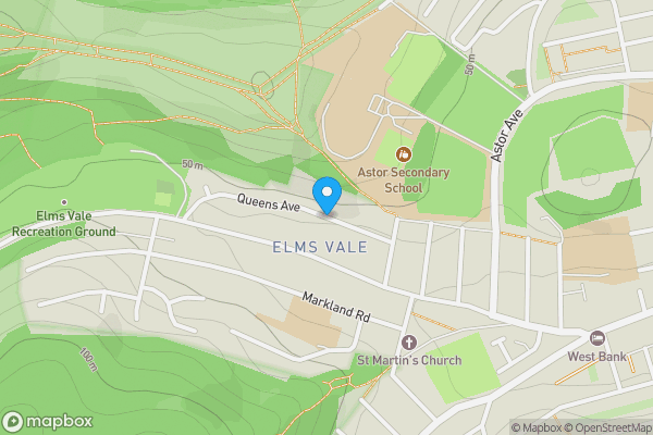 Map location for Queens Avenue, DOVER, Kent, CT17 9PU