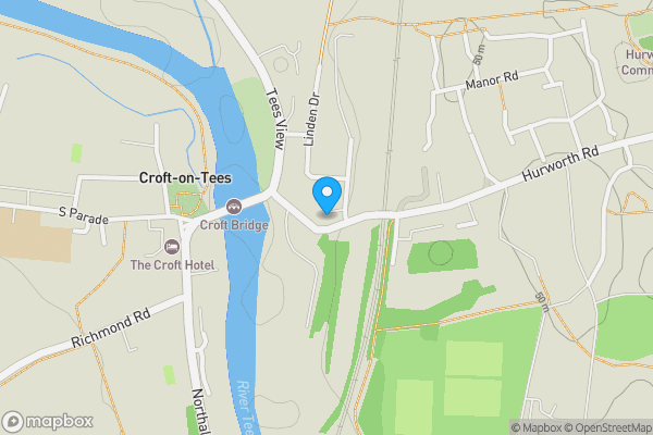 Map location for 17 Hurworth Road, Hurworth Place, Darlington DL2 2DG