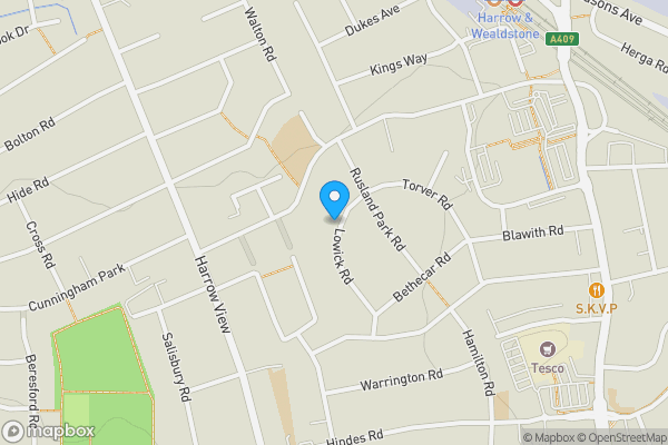 Lowick Map 16 Lowick Road, Harrow, Middlesex, HA1 1UW