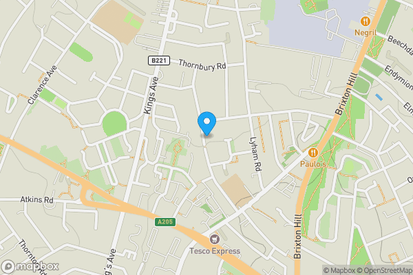 Map location for 55b Kingswood Road, Brixton Hill, London SW2 4JN