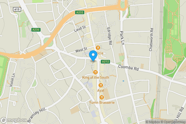 Map location for Flat 29 Central Cross Apartments, 2 South End, Croydon, Surrey, CR0 1GU