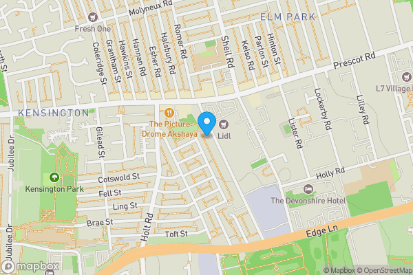 Map location for 8 Deane Road, Liverpool, Merseyside, L7 0ET L7 0ET