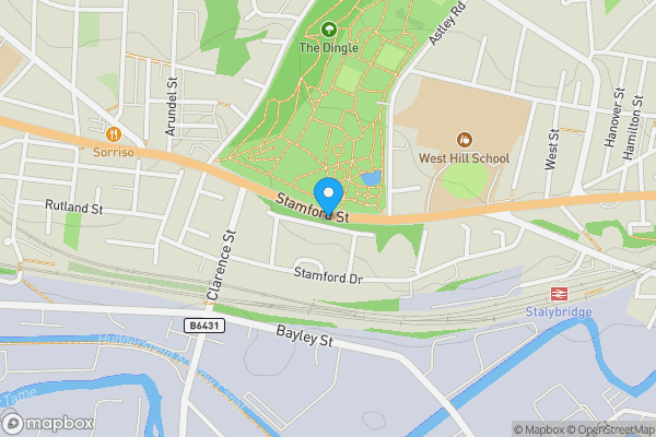 Map location for 219-221 Stamford Street, Ashton-Under-Lyne, Greater Manchester, OL6 7QH