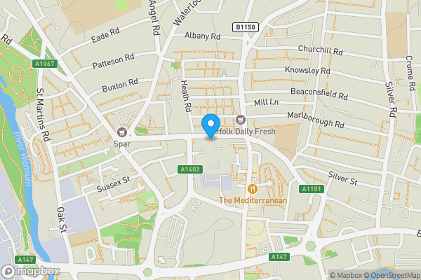 Map location for 100 Magpie Road, Norwich, Norfolk NR3 1JG