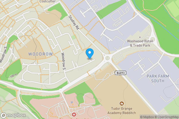 Map location for Rushock Close, REDDITCH, Worcestershire, B98 7UQ