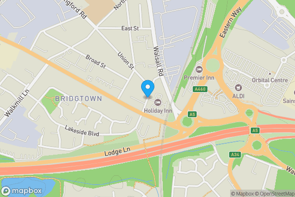 Map location for 7, Bridge Street, Cannock, Staffordshire, WS11 0DQ