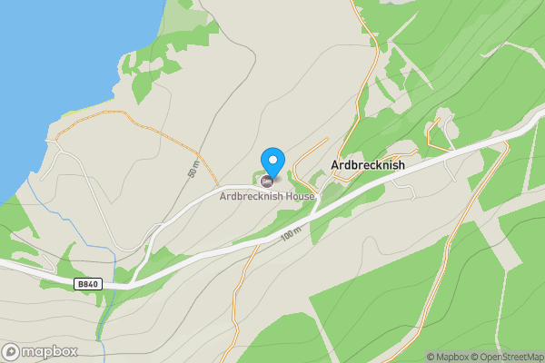 Map location for Plots of Land at Ardbrecknish House, South Lochaweside, Dalmally, Argyll PA33 1BH