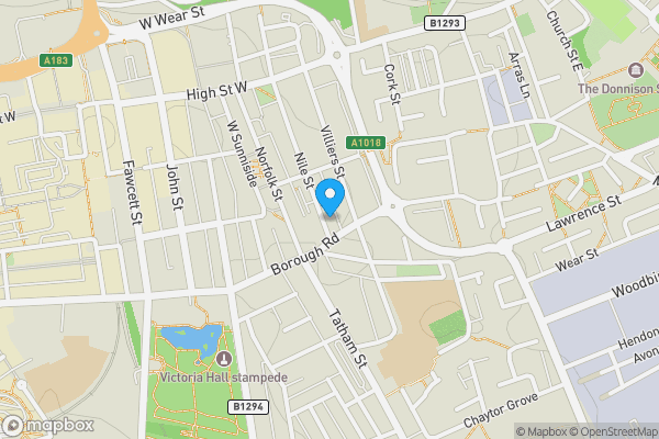 Map location for Flat 16, 32 Nile Street, Sunderland, Tyne and Wear, SR1 1EY