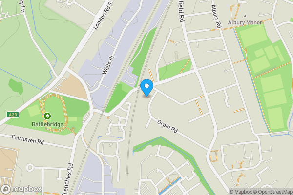 Map location for 100 Orpin Road, Merstham, Redhill, RH1 3EY