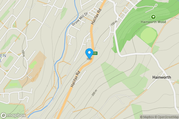 Map location for 104a Halifax Road, Keighley, West Yorkshire BD21 5ET
