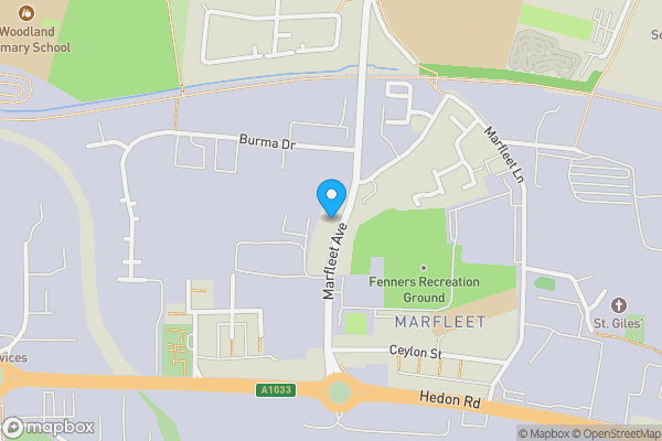Map location for 99 Marfleet Avenue, Hull, East Yorkshire, HU9 5SB