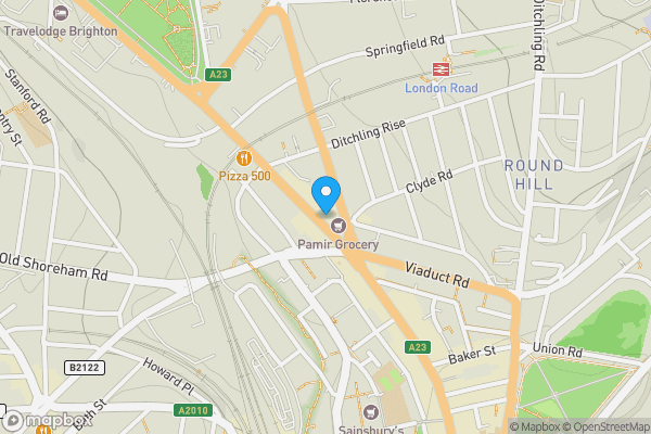 Map location for Flat 5, 12 &14 Preston Road, Brighton, East Sussex, BN1 4QF