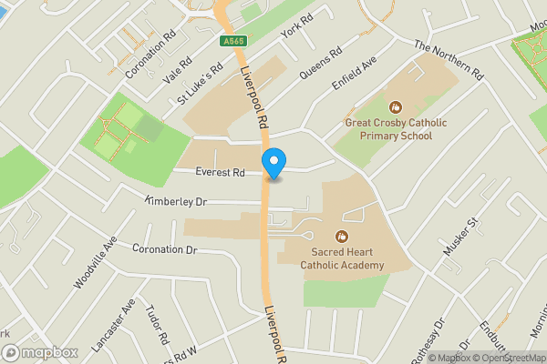 Map location for 121 Liverpool Road Crosby, Liverpool, Merseyside, L23 5TE
