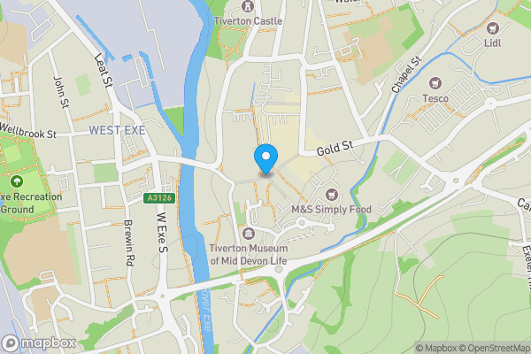 Map location for 29-31 Fore Street, Tiverton, Devon, EX16 6NA