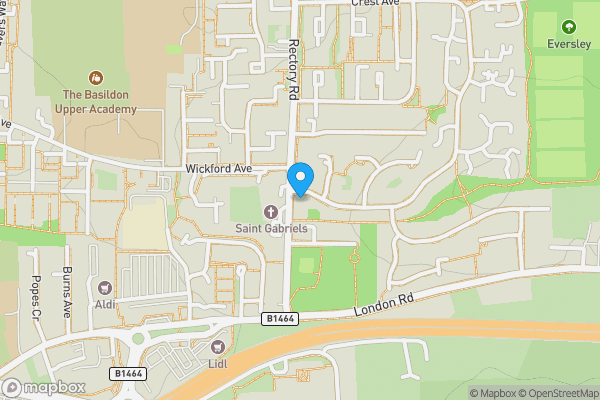 Map location for 18 Rectory Road, Pitsea, Basildon, Essex SS13 2AA