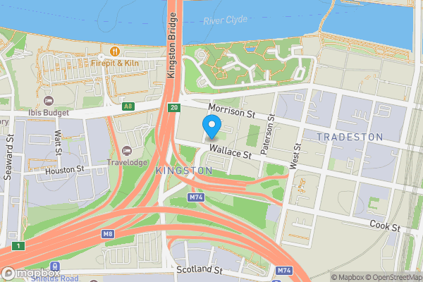 Map location for 240 Wallace Street, Apartment 6-10, Glasgow City Centre, G5 8AU