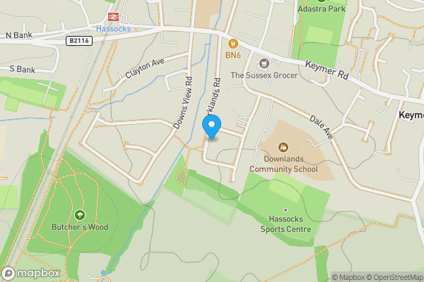 Map location for 95 Parklands Road, Hassocks, BN6 8LE