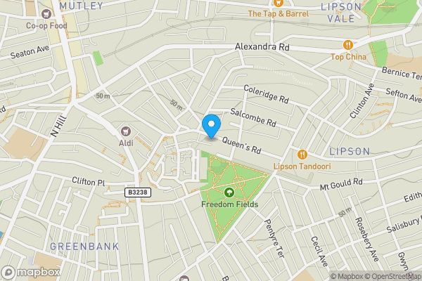 Map location for Flat 4, 31 Queens Road, Lipson, Plymouth PL4 7PL