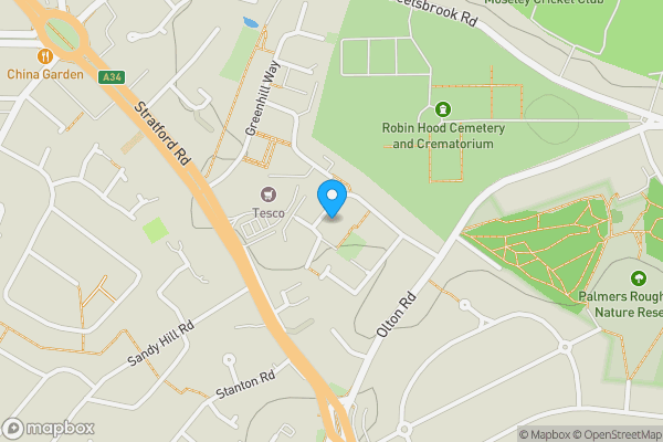 Map location for 69 Pailton Road Shirley, Solihull, West Midlands, B90 3NY