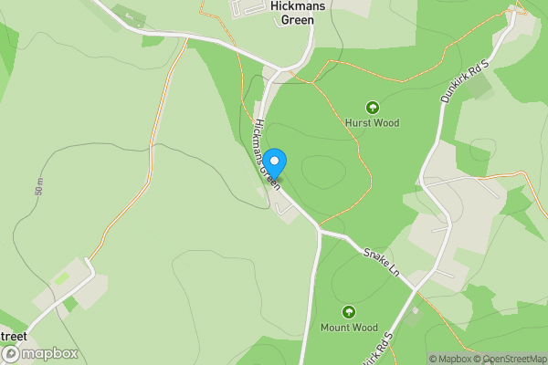 Map location for Land Adj Hurst Cottage, Hickmans Green, Boughton-under-Blean, Faversham, Kent, ME13 9NT