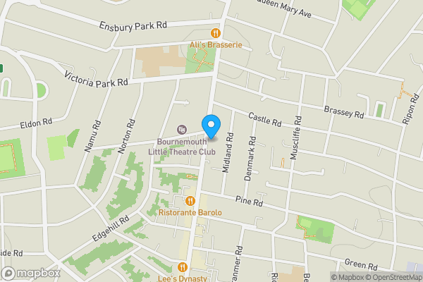 Map location for Coach House at Rear of, 579-581 Wimborne Road, Bournemouth, Dorset, BH9 2AR