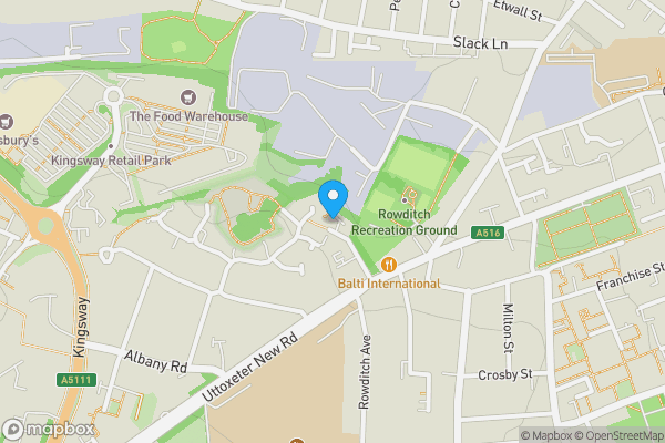 Map location for Flat 20, Mill Point, Rowditch Place, Derby, Derbyshire DE22 3LR