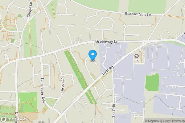 Map location for 25 Waterfield Avenue, Fakenham, Norfolk, NR21 8EU