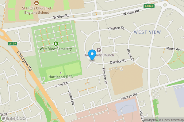 Map location for Annandale Crescent, HARTLEPOOL, Cleveland, TS24 9BS