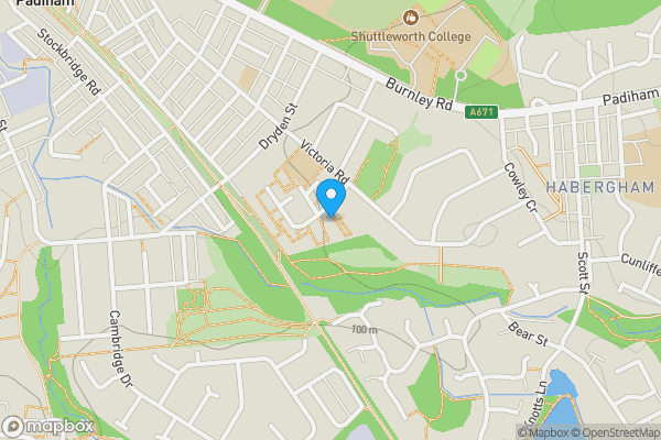 Map location for 12, Whitegate Gardens, BURNLEY, Lancashire, BB12 8TL