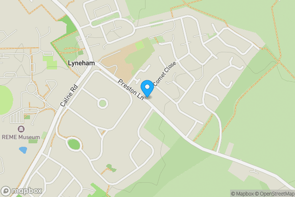 Map location for 21 Preston Lane, Lyneham, Chippenham, Wiltshire, SN15 4AR