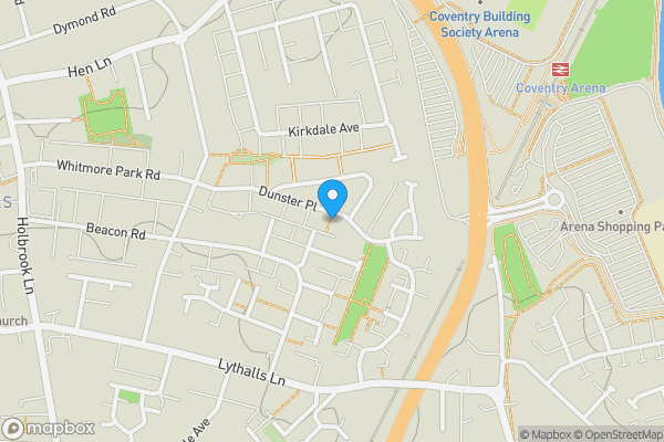 Map location for 84 Dunster Place, Coventry, CV6 4JE