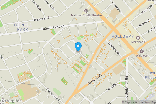 Map location for 4 Cardwell Terrace, Holloway, London N7 0NH