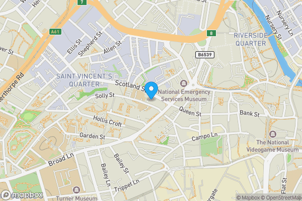 Map location for Scotland Street, SHEFFIELD, South Yorkshire, S3 7AQ
