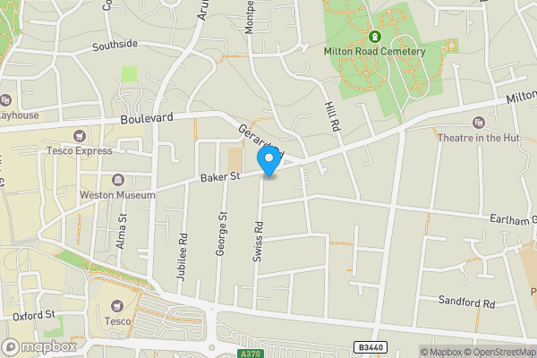 Map location for 40 Swiss Road, Weston Super Mare, BS23 3AZ