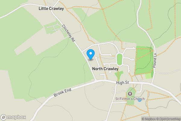 Map location for 20 Chicheley Road, North Crawley, Milton Keynes, Buckinghamshire MK16 9LP