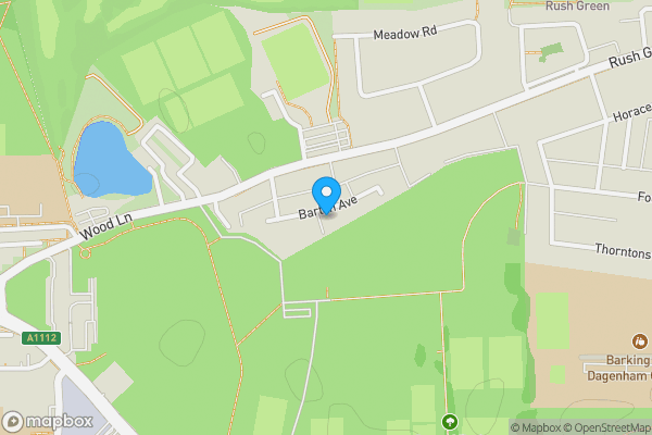 Map location for 56 Barton Avenue, Rush Green, Romford, RM7 0ND