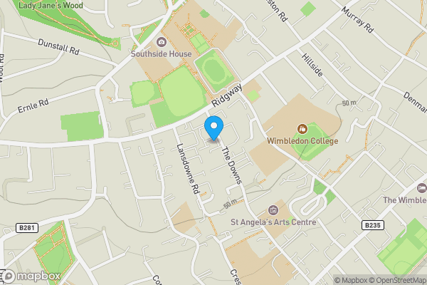 Map location for Upton Court, The Downs, Wimbledon, London, SW20 8JB