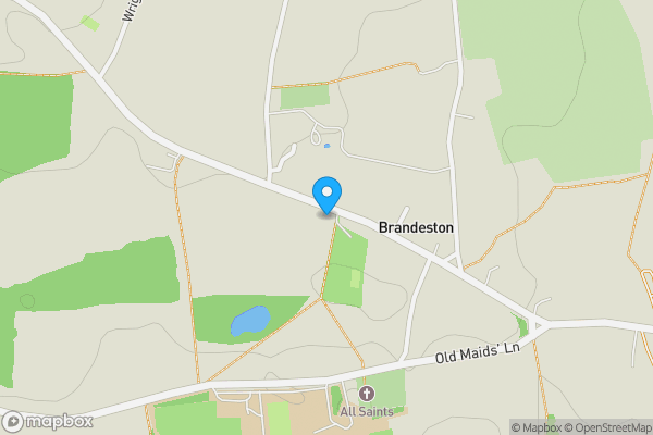 Map location for Development land to the rear of The Queen, Brandeston, Suffolk IP13 7AD