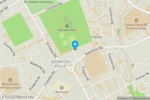 Map location for 19 Parkway Grove, Caretakers House, Pallister Park, Middlesbrough, Cleveland TS3 8PL