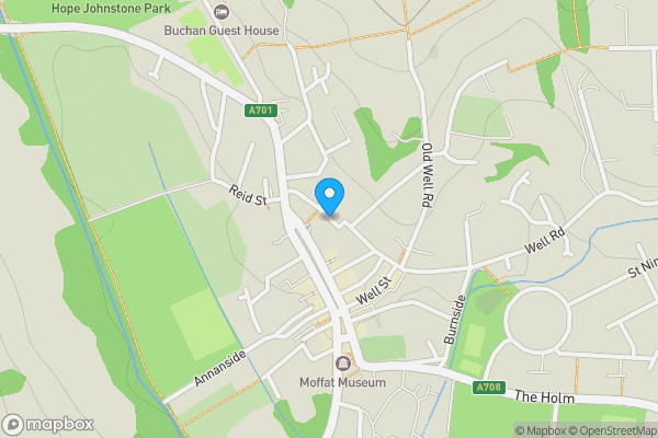 Map location for Rear Top Flat Stanmore House, Eastgate, Moffatt, DG10 9AB
