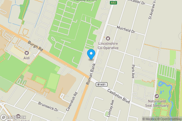 Map location for 147 - 149, Roman Bank, SKEGNESS, Lincolnshire, PE25 1RY