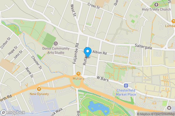 Map location for 31 Rutland Road, Chesterfield, Derbyshire, S40 1NA