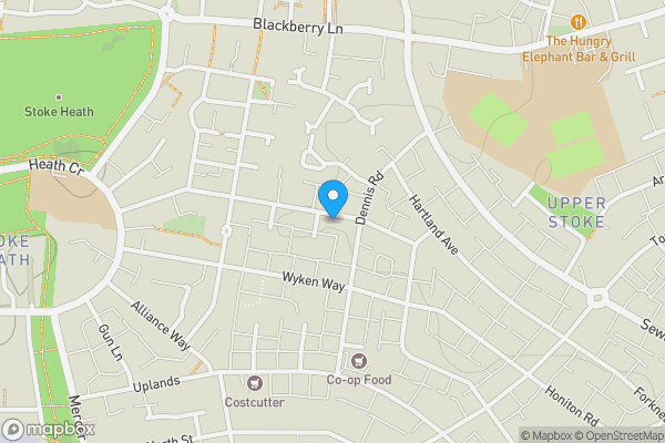 Map location for 42 Watersmeet Road, Coventry, CV2 3HX