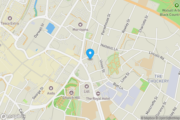 Map location for Units 3 - 8, Acorn Small Firms Centre, Ablewell Street, Walsall, West Midlands, WS1 2EG