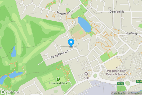 Map location for 12 Sunny Brow Road, Middleton, Manchester, Lancashire, M24 4BG